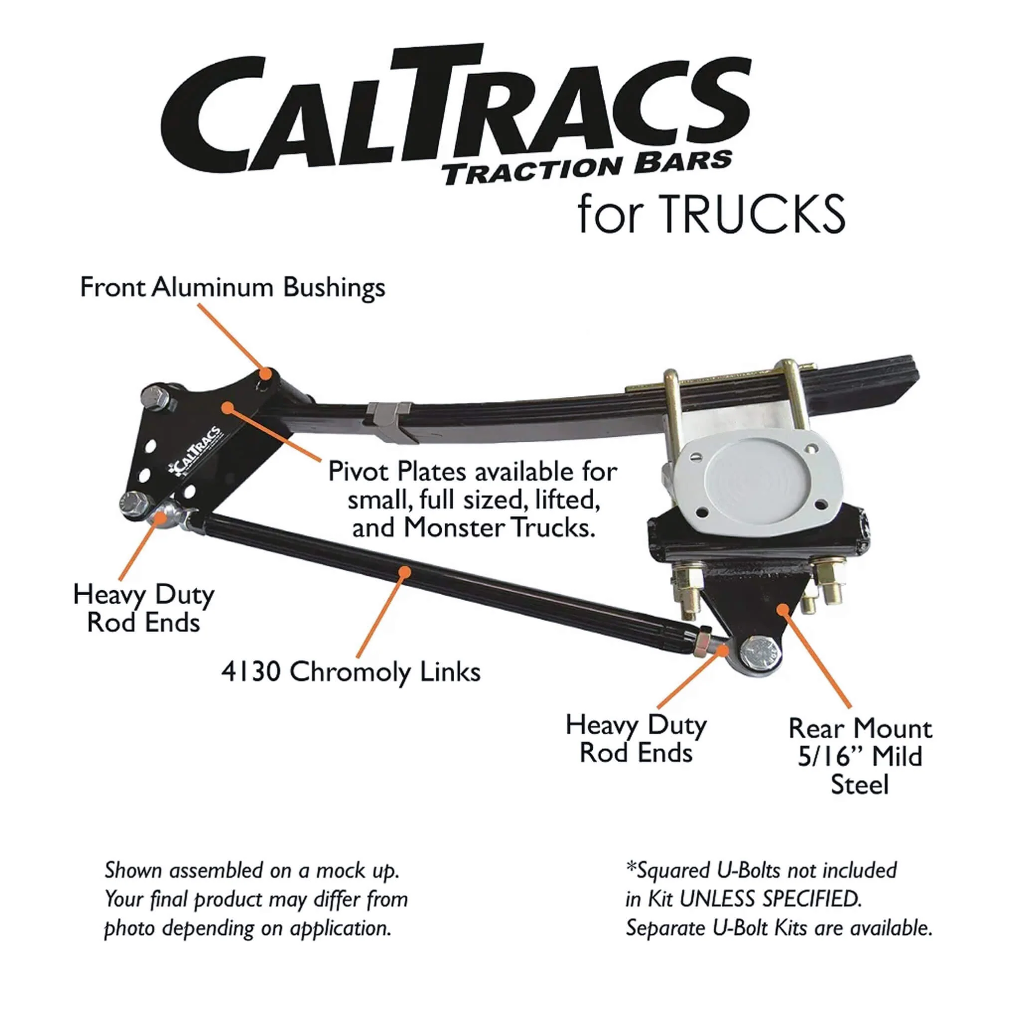 Chevrolet & GMC C10 (1973-1987) CalTracs Truck Traction Bars 3200 - Image 2